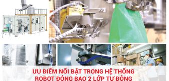 Ưu điểm của hệ thống Robot đóng bao 2 lớp tự động do Hạo Phương cung cấp